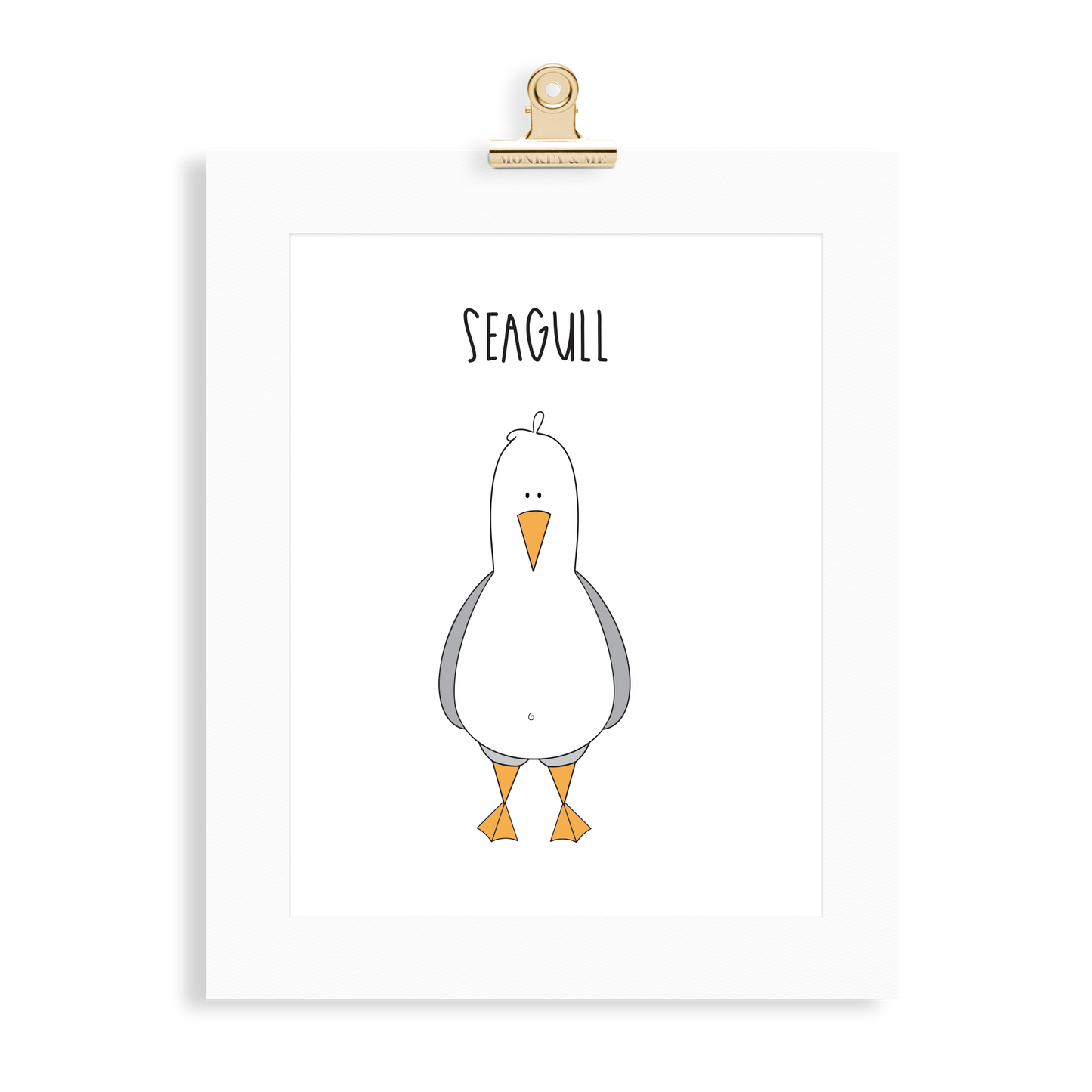 Seagull print  (A5 or A4 unframed) - Monkey & Me UK