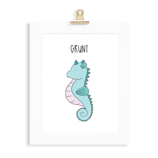 Seahorse print  (A5 or A4 unframed) - Monkey & Me UK