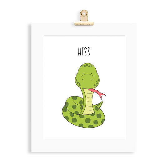 Snake print  (A5 or A4 unframed) - Monkey & Me UK