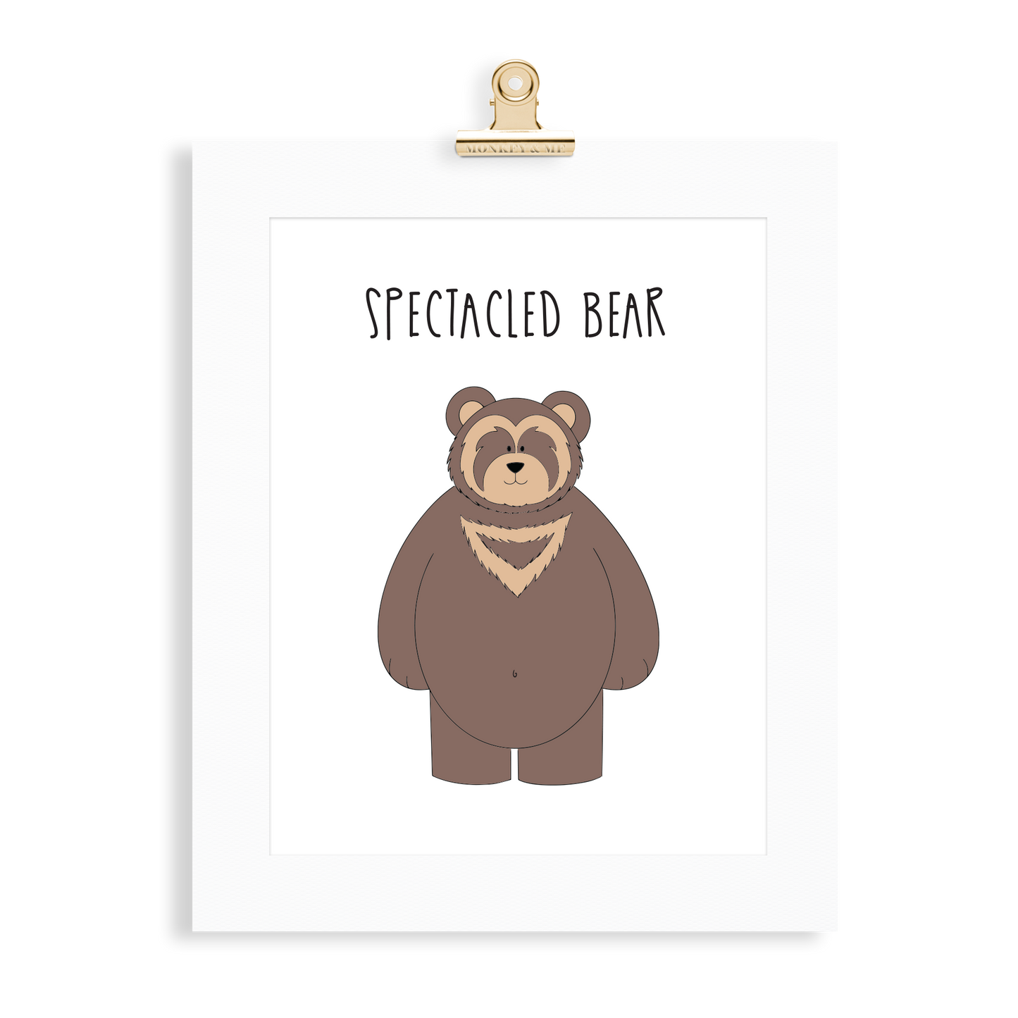 Spectacled Bear print  (A5 or A4 unframed) - Monkey & Me UK
