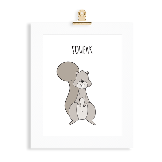 Squirrel print  (A5 or A4 unframed) - Monkey & Me UK
