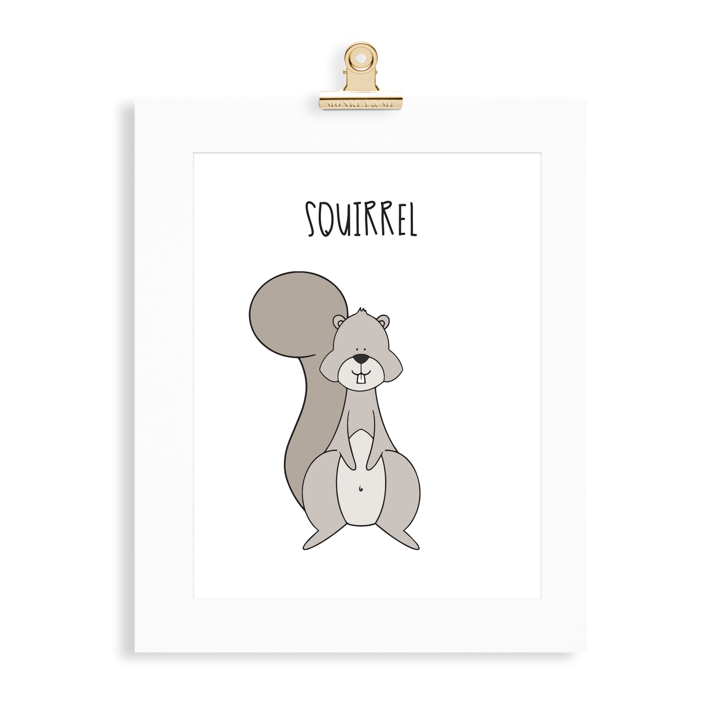 Squirrel print  (A5 or A4 unframed) - Monkey & Me UK