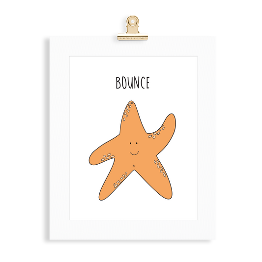 Starfish print  (A5 or A4 unframed) - Monkey & Me UK