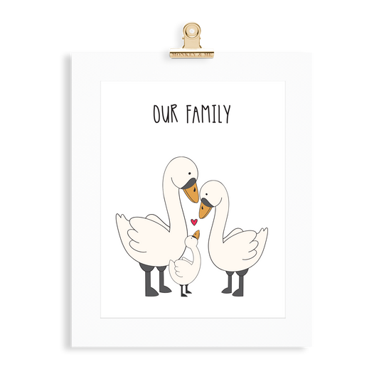 Swan Family (2 Parents) - Monkey & Me UK