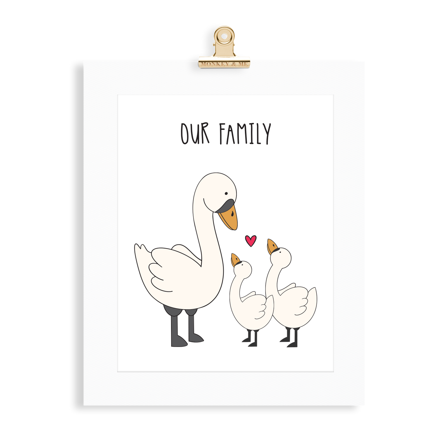 Swan Family (1 Parent) - Monkey & Me UK