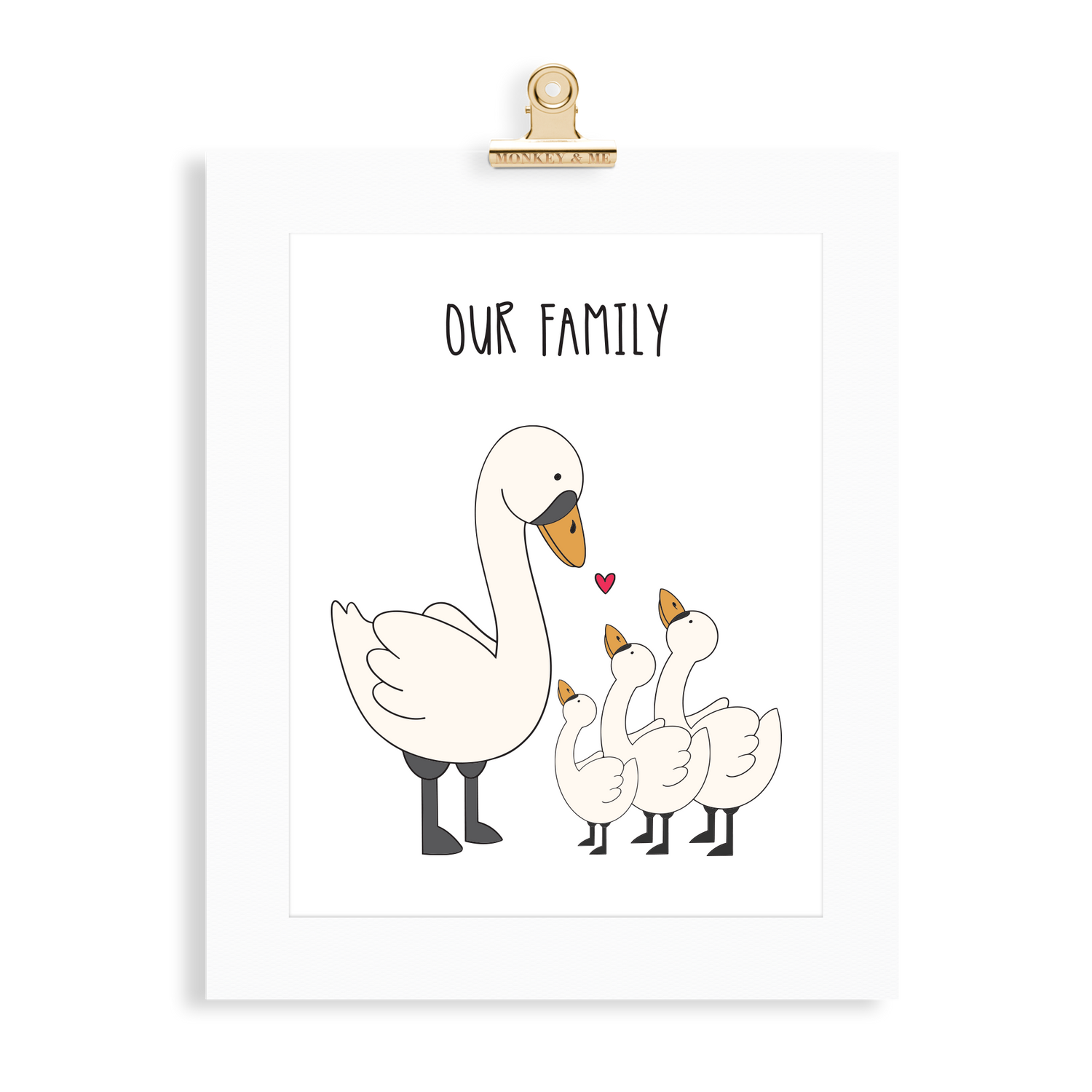 Swan Family (1 Parent) - Monkey & Me UK