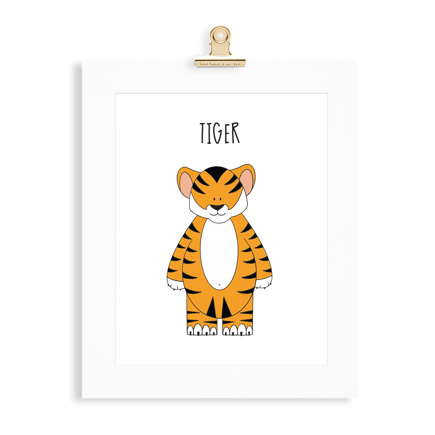 Tiger print  (A5 or A4 unframed) - Monkey & Me UK