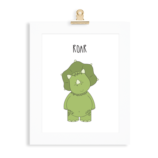 Triceratops print  (A5 or A4 unframed) - Monkey & Me UK