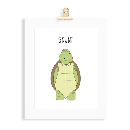 Turtle print  (A5 or A4 unframed) - Monkey & Me UK
