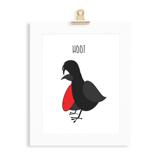 Umbrella Bird print  (A5 or A4 unframed) - Monkey & Me UK