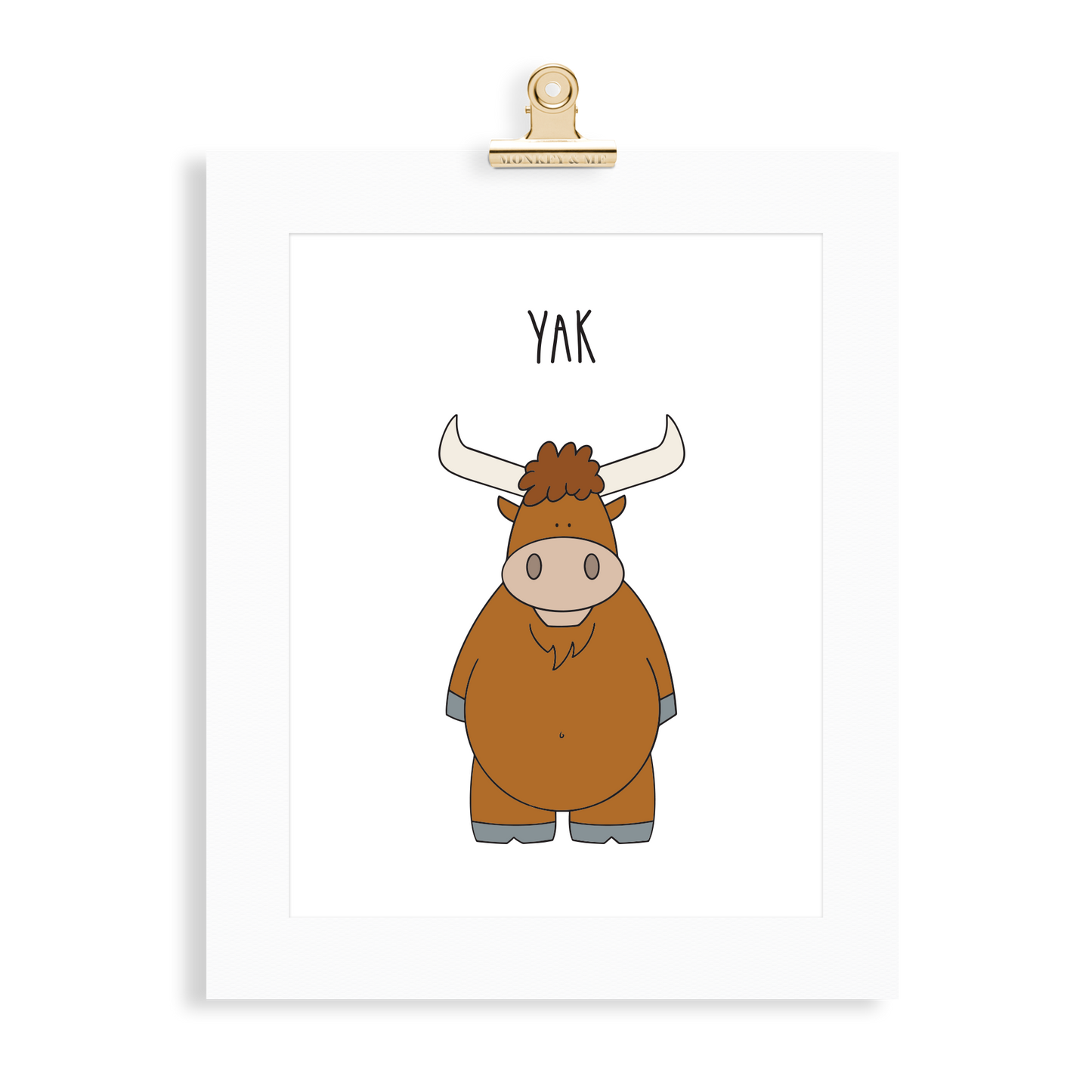 Yak print  (A5 or A4 unframed) - Monkey & Me UK